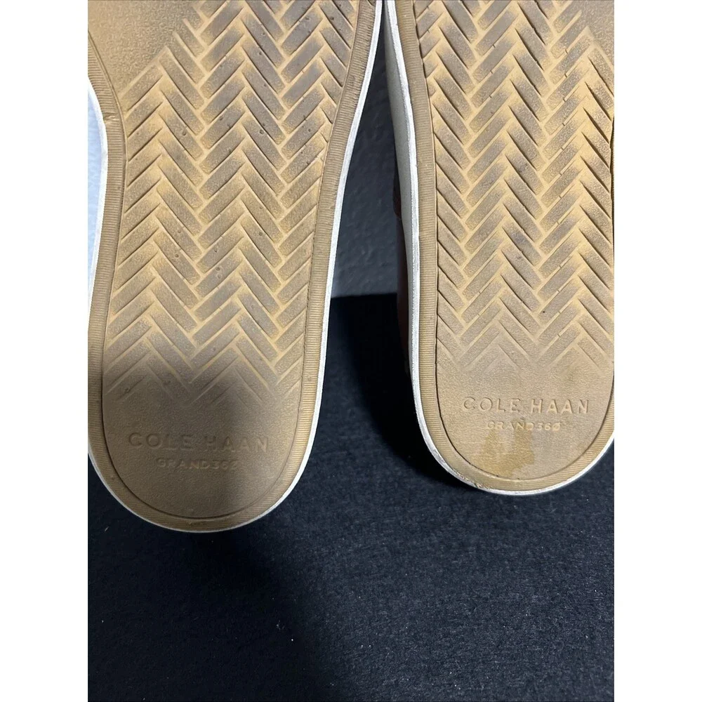 Cole Haan Grandseries Leather Slip On Sneakers Casual Shoes Brown Mens Size 10